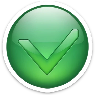 green check mark sticker