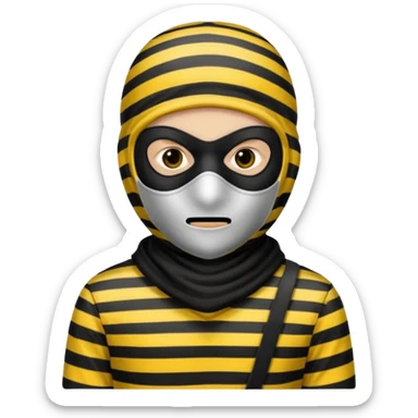 A Robber that just robes a bank** and that has yellow and black stripes sticker
