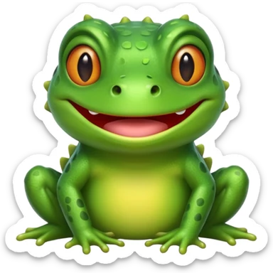 cute dragon and frog fused together emoji sticker