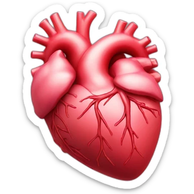 Anatomically correct heart sticker