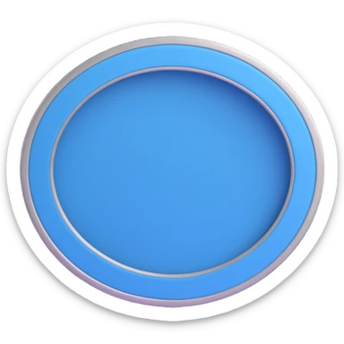 3D circular pattern, blue-silver oval, Hyundai style, no brand name sticker