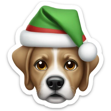 Christmas dog sticker