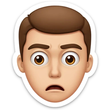 Can you make a shocked face that kinda looks disgusted  sticker