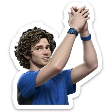 realistic portrait of young man sticker