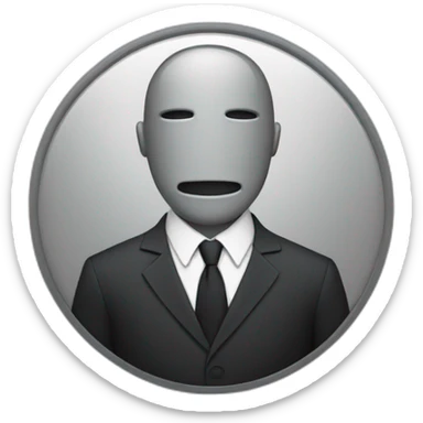 faceless coin wearing a suit sticker