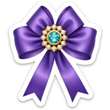 violet ribbon with jewelry sticker