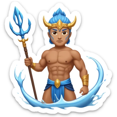 God of water give me more than half body  sticker