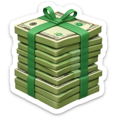 cash pile sticker