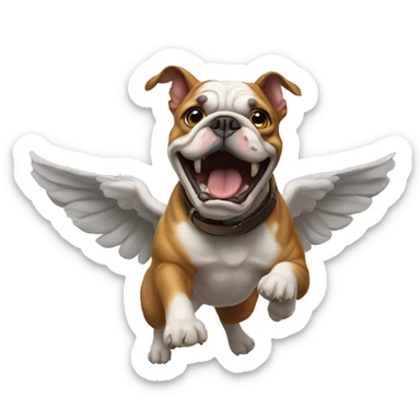 flying bulldog sticker