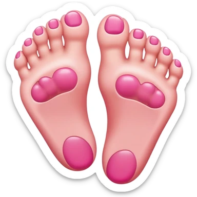 cartoon foot with toes sticker