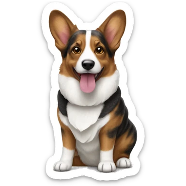 Brindle cardigan, Welsh corgi sticker