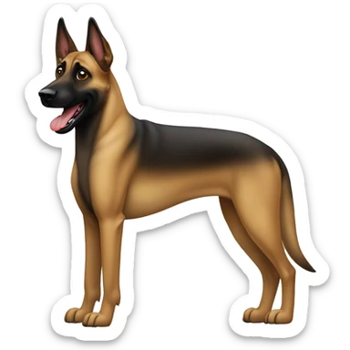 malinois dog aboie grogne dent sticker