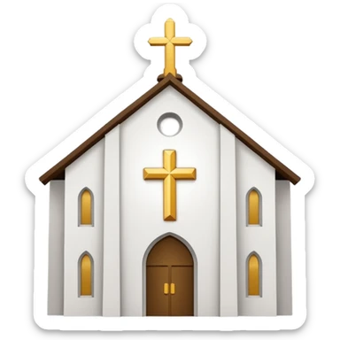 generar emoji de la oblea blanca de la iglesia que es redonda con un cruz en medio  sticker
