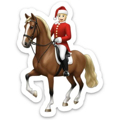 christmas dressage sticker