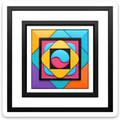 frame with art sticker