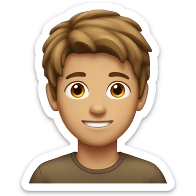 A 15 yo tan boy with brown hair sticker