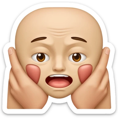 Person holding groin make person hold it  sticker