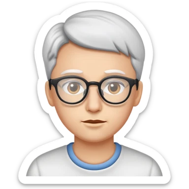 Face with glasses being taken off sticker