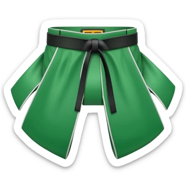 Green karate belt sticker