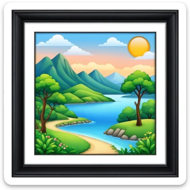 Fancy scenery sticker