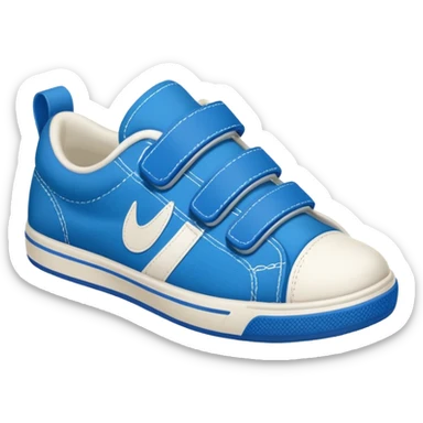 sneakers with open velcro hook and loop fastener sticker