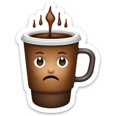 Bad coffee / sad coffee sticker