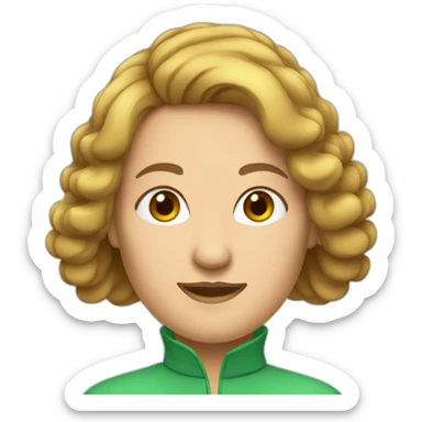Femme 60 ans cheveux châtain mince yeux vert sticker
