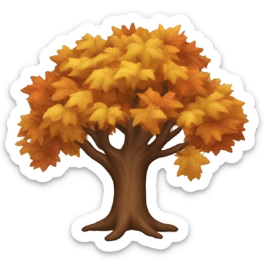 Autumn tree sticker