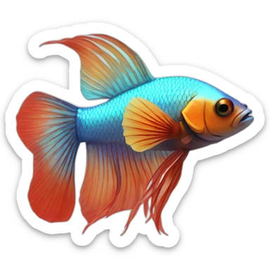 beta fish sticker