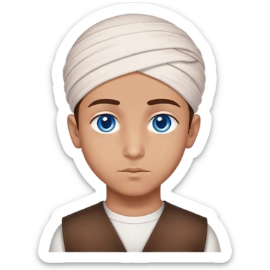 Turkish beautiful finish Konya boy blue eyes and dua  sticker
