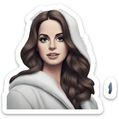 Lana Del Rey in California Snow sticker