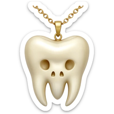 Necklace made of human molars sticker