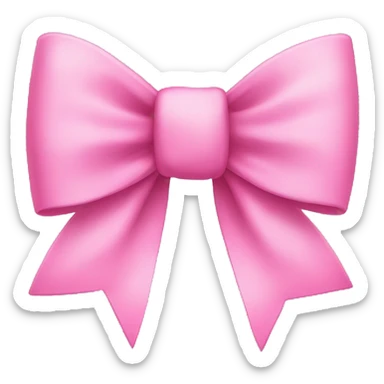 Pink bow sticker