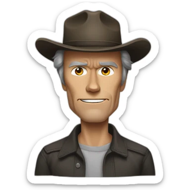 Clint Eastwood young sticker