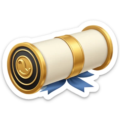 white diploma sticker