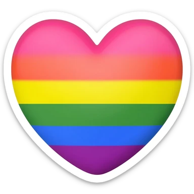 lesbian flag heart sticker