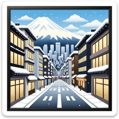 winter tokyo round picture sticker