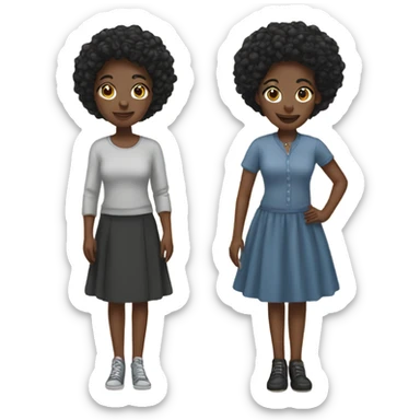 two black sisters sticker