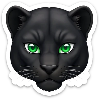 Panther with green eyes sticker
