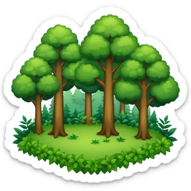 forest with trees sticker