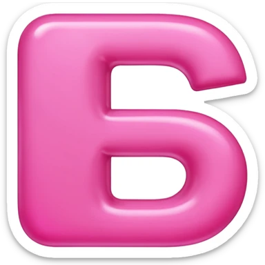 mix color pinks letter p sticker
