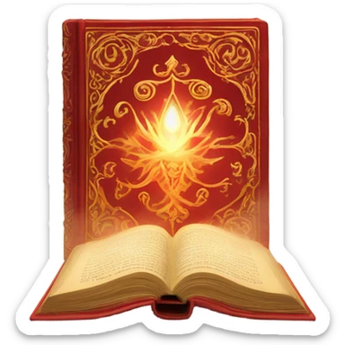 red magical book sticker