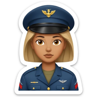 soldier woman sticker