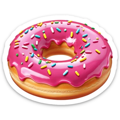 Pink doughnut sticker