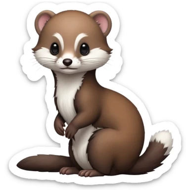 black-white Weasel sticker
