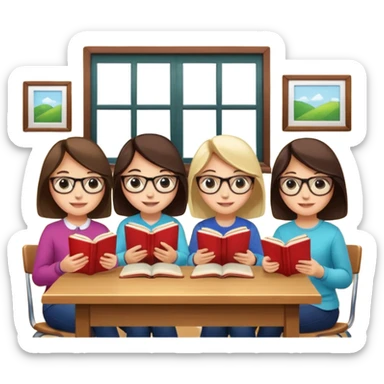 books club girls only under the table sticker