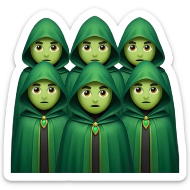 green Cloaked night guards sticker