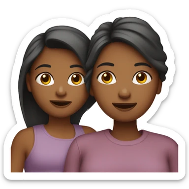 mum and daughter  sticker