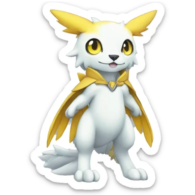 cute cool edgy sharp ethereal magical Digimon-Fakemon-animal full body sticker