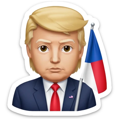 Donal Trump with the Dominican Flag sticker